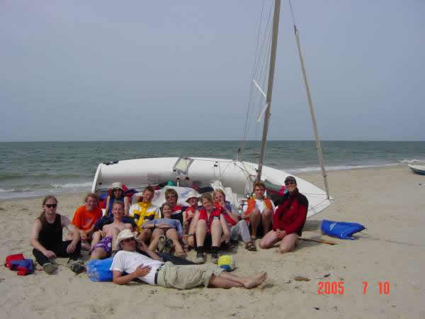 Segel-AG am Strand