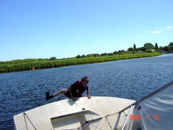 Foto vom Training der Segel-AG auf dem Steinhuder Meer 2006