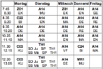 Stundenplan der 5a, verkleinert