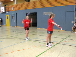 Beim Bezirksentscheid Badminton am 16.02.2009 in Rastede