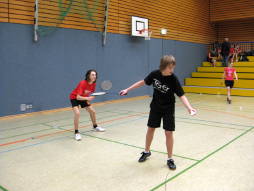 Beim Bezirksentscheid Badminton am 16.02.2009 in Rastede