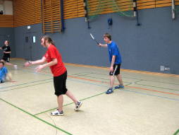 Beim Bezirksentscheid Badminton am 16.02.2009 in Rastede