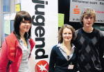 Die drei erfolgreichen Teilnehmer des TGG bei 'Jugend forscht' 2009