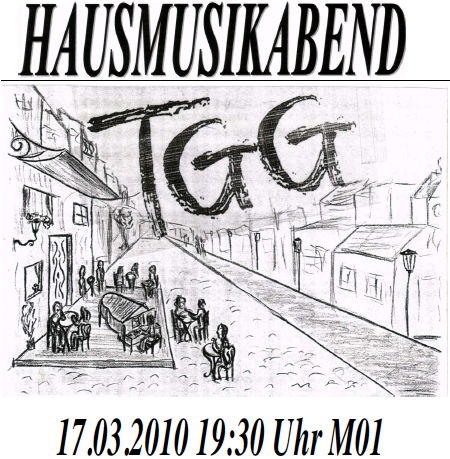 Plakat zum Hausmusikabend 2010 am TGG