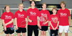 Das TGG-Badmintonteam beim Bezirksentscheid in Neuenhaus 2010