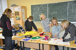 Foto von den Vorbereitungen zur Sammelaktion