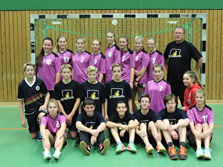 Foto der Handball-AG (Dezember 2014)