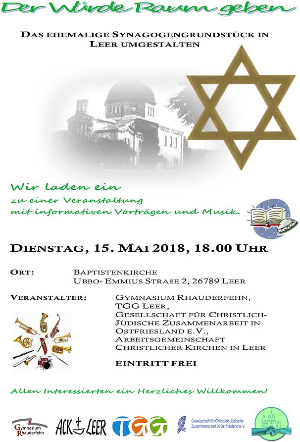 Plakat zur Veranstaltung 'Der Würde Raum geben' am 15.05.2018, 18:00 Uhr