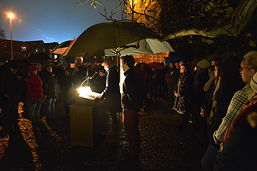 Foto von der Gedenkveranstaltung zur Reichspogromnacht am 9. November 2017