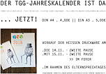 verkleinerte Version des Verkaufsplakats für den TGG-Jahreskalender 2018