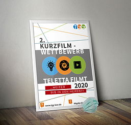 Plakat zum Kurzfilmwettbewerb 'Teletta filmt' am TGG (2020)