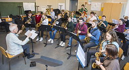 Foto vom Bigband-Workshop in Hannover (Februar 2023), Foto: Jörg Scheibe