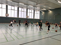 Foto vom Training mit den Fortuna Baskets (Dezember 2022)