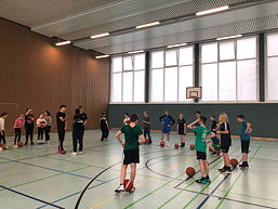 Foto vom Training mit den Fortuna Baskets (Dezember 2022)