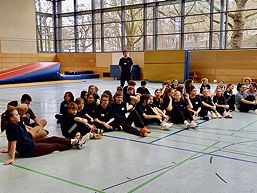 Foto der Sportprofilklasse 7ds beim „GoSportsDay“ in Hannover (März 2023)