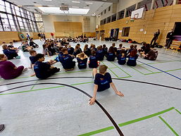 Foto der Sportprofilklasse 7ds beim „GoSportsDay“ in Hannover (März 2023)