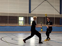 Foto der Sportprofilklasse 8ds bei der Schulsportassistenz-Ausbildung in Hesel (Mai 2023)