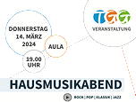 Die Grafik zeigt einen Ausschnitt aus dem Plakat zum Hausmusikabend 2024 am TGG.