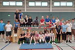 Das Foto zeigt die Teilnehmenden an der Mini-Olympiade am TGG.