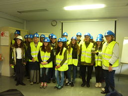 Foto von der Besichtigung der Zementfabrik Holcim in Altkirch