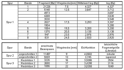 Wertetabelle