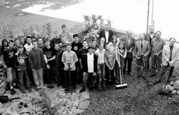 Gruppenfoto im Steingarten